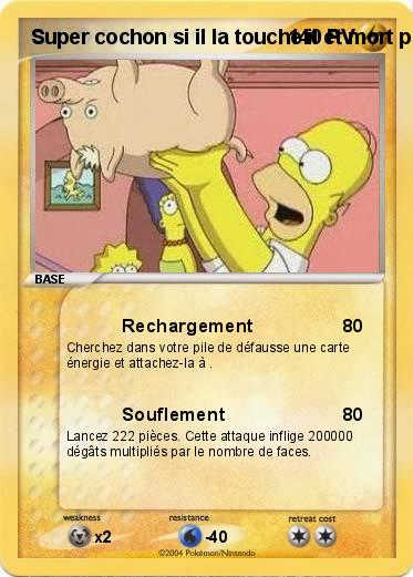 Pokemon Super cochon si il la touche il et mort pour toujours je suis pas comestible
