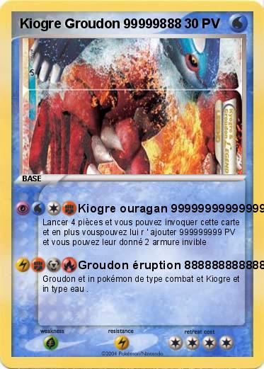 Pokemon Kiogre Groudon 99999888