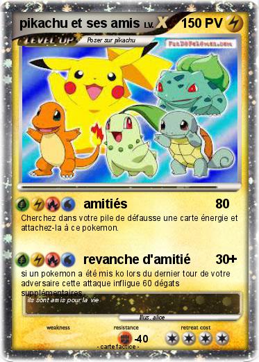Pokemon pikachu et ses amis