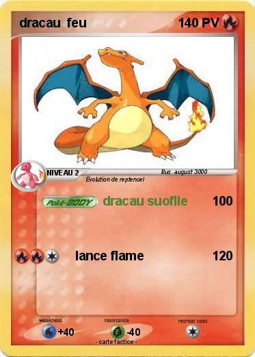 Pokemon dracau  feu