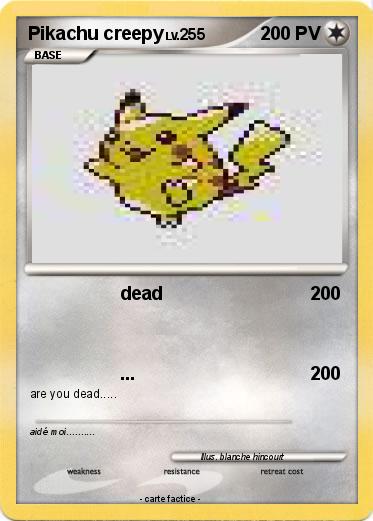 Pokemon Pikachu creepy