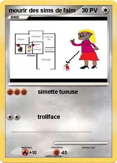 Pokemon mourir des sims de faim