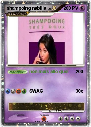 Pokemon shampoing nabilla