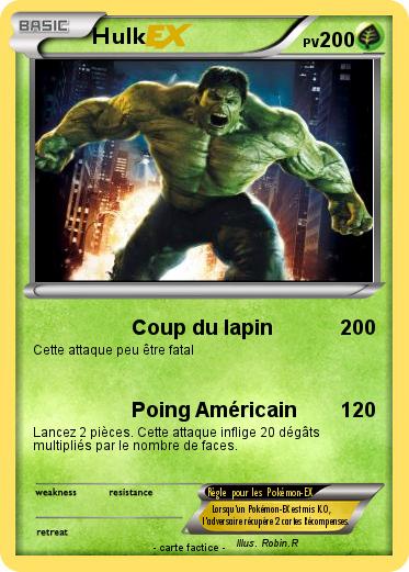 Green Hulk Poing Americain