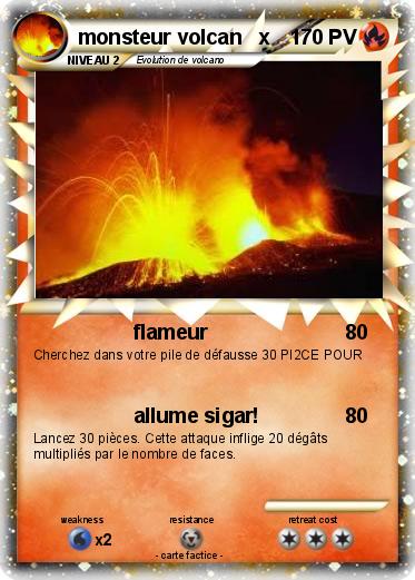 Pokemon monsteur volcan   x