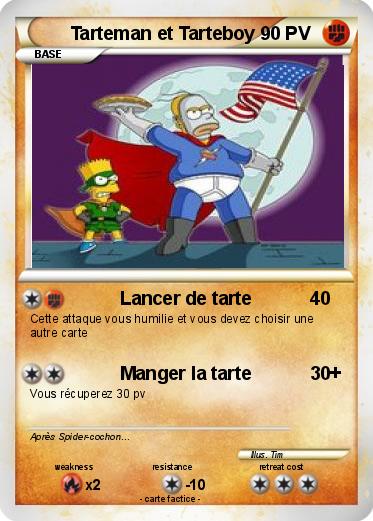 Pokemon Tarteman et Tarteboy