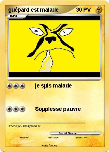 Pokemon guépard est malade