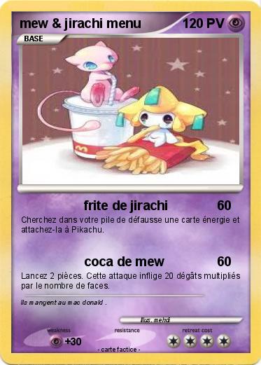 Pokemon mew & jirachi menu