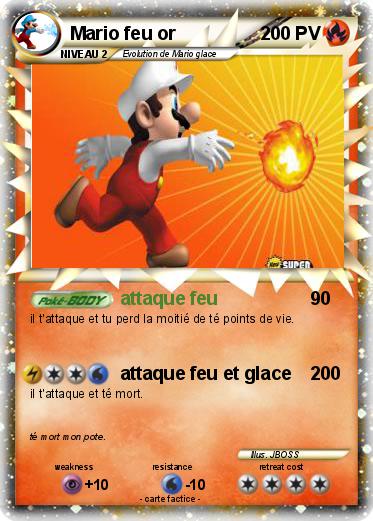 Pokemon Mario feu or