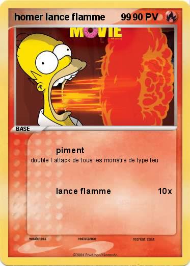Pokemon homer lance flamme      99