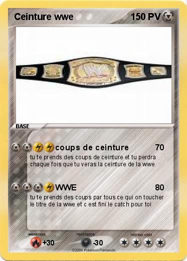 Pokemon Ceinture wwe
