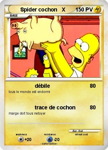 Pokemon Spider cochon   X