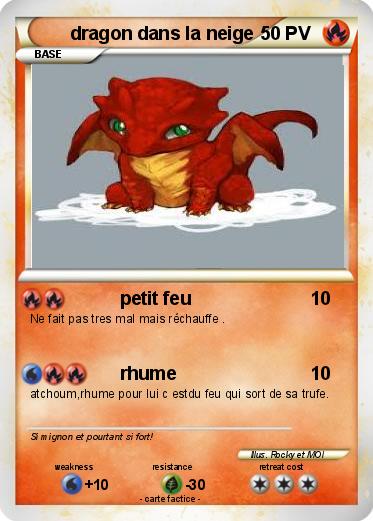 Pokemon dragon dans la neige