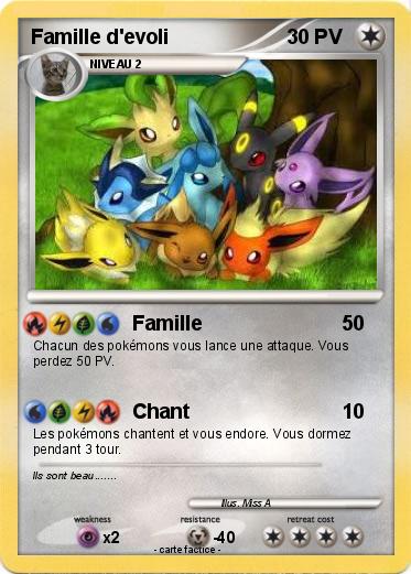 Pokemon Famille d'evoli