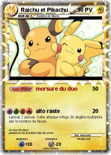 Pokemon Raichu et Pikachu