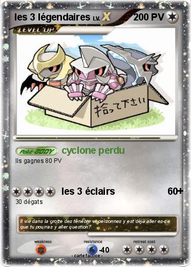 Pokemon les 3 légendaires