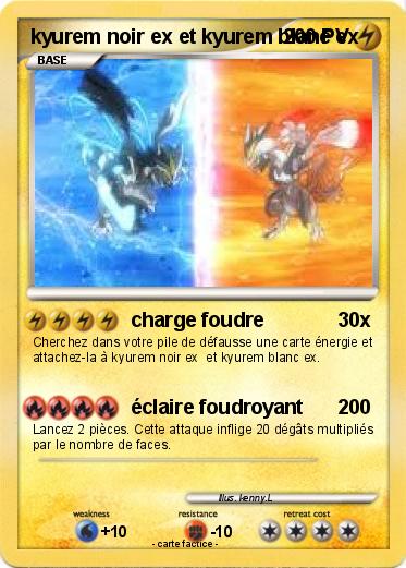 Pokemon kyurem noir ex et kyurem blanc ex