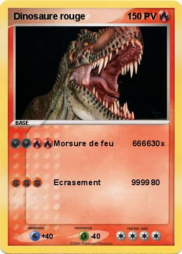 Pokemon Dinosaure rouge