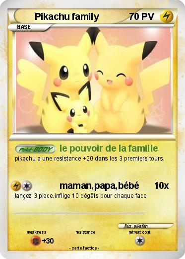 Pokemon Pikachu family
