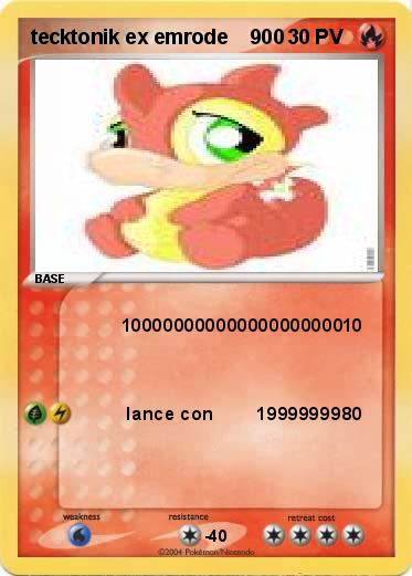 Pokemon tecktonik ex emrode    900