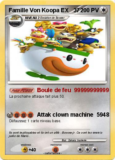 Pokemon Famille Von Koopa EX   37
