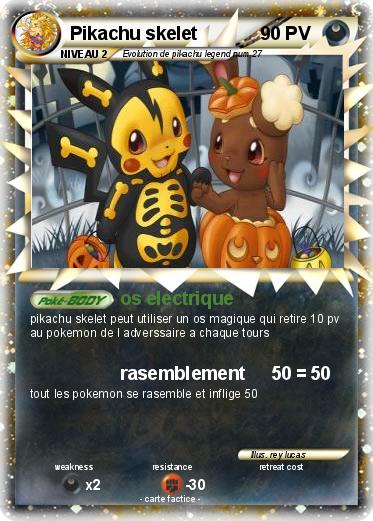 Pokemon Pikachu skelet