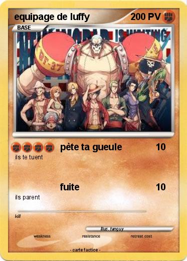 Pokemon equipage de luffy