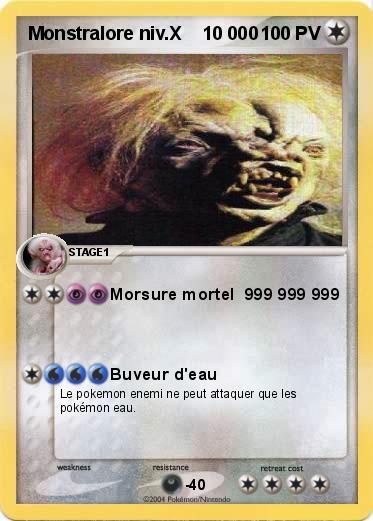 Pokemon Monstralore niv.X    10 000