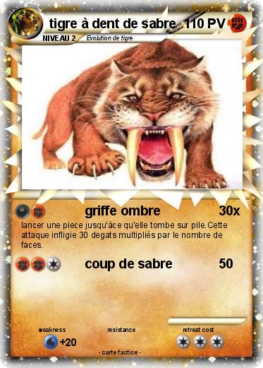 Pokemon tigre à dent de sabre