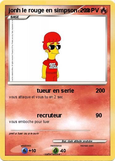 Pokemon jonh le rouge en simpson