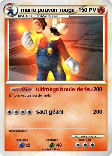 Pokemon mario pouvoir rouge