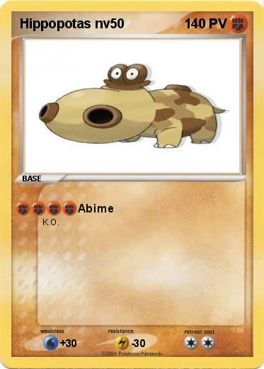 Pokemon Hippopotas nv50