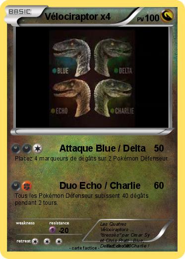 Pokemon Vélociraptor x4