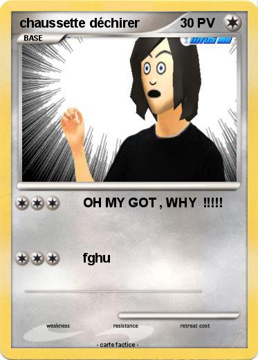 Pokemon chaussette déchirer