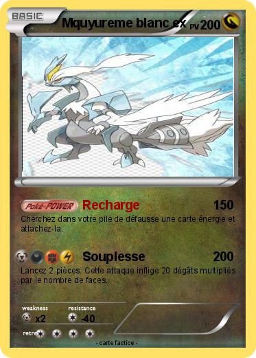 Pokemon Mquyureme blanc ex