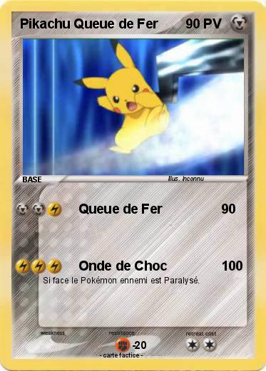 Pokemon Pikachu Queue de Fer