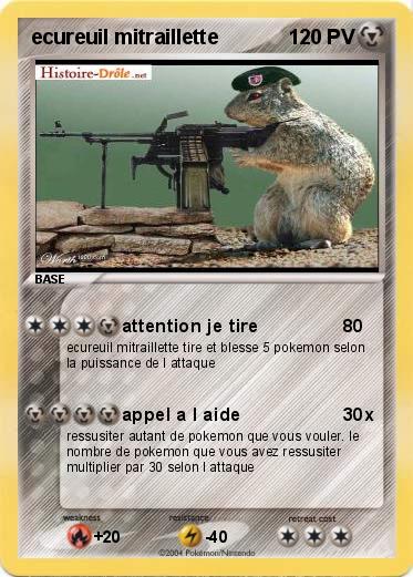 Pokemon ecureuil mitraillette