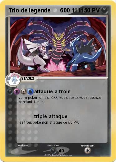 Pokemon Trio de legende      600 111   