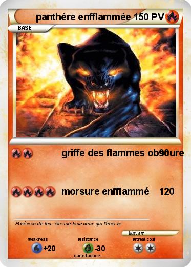 Pokemon panthère enfflammée