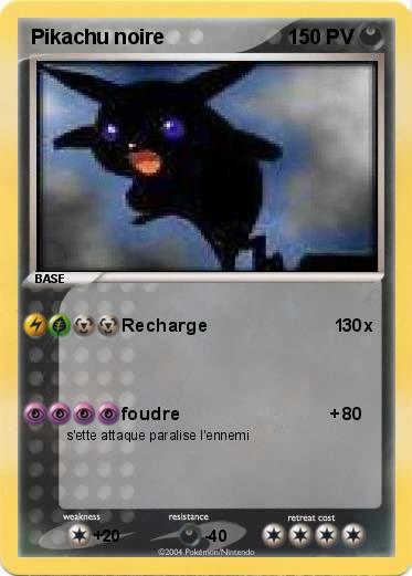 Pokemon Pikachu noire