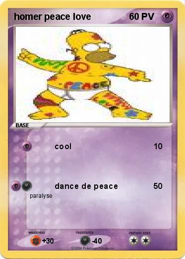 Pokemon homer peace love