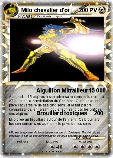 Pokemon Milo chevalier d'or