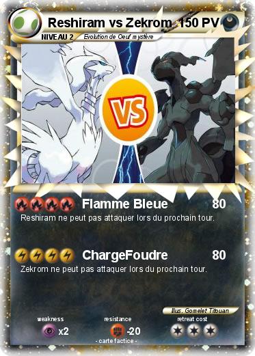 Pokemon Reshiram vs Zekrom