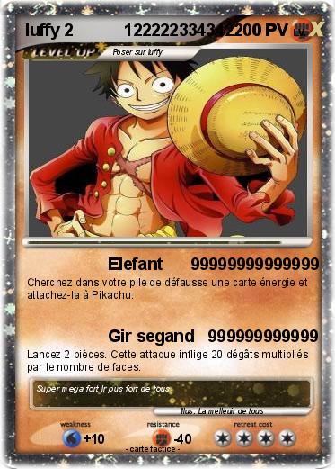 Pokemon luffy 2           122222334342200 PV