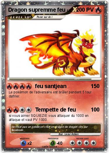 Pokemon Dragon supremme feu