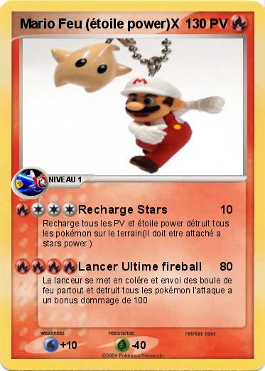 Pokemon Mario Feu (étoile power)X