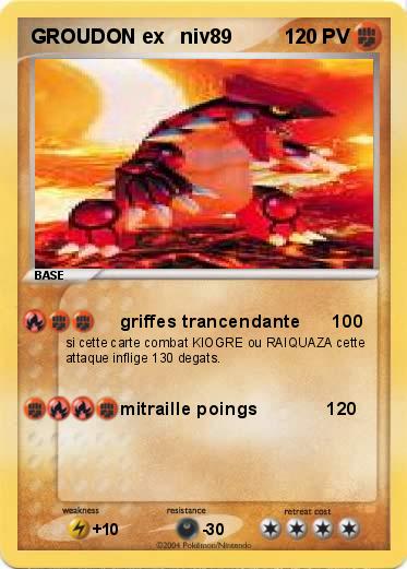 Pokemon GROUDON ex   niv89