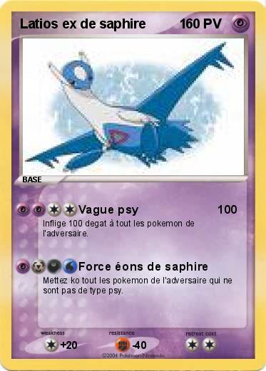 Pokemon Latios ex de saphire         1
