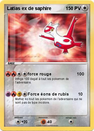 Pokemon Latias ex de saphire         
