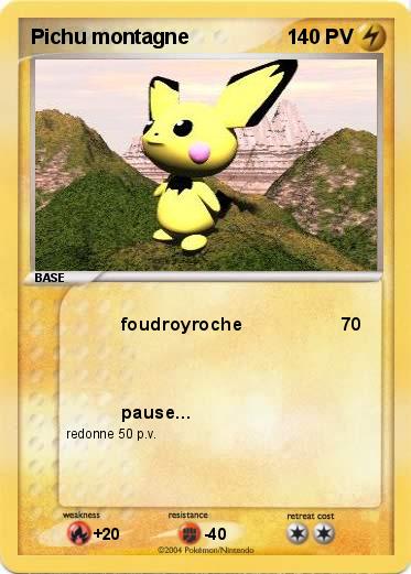 Pokemon Pichu montagne